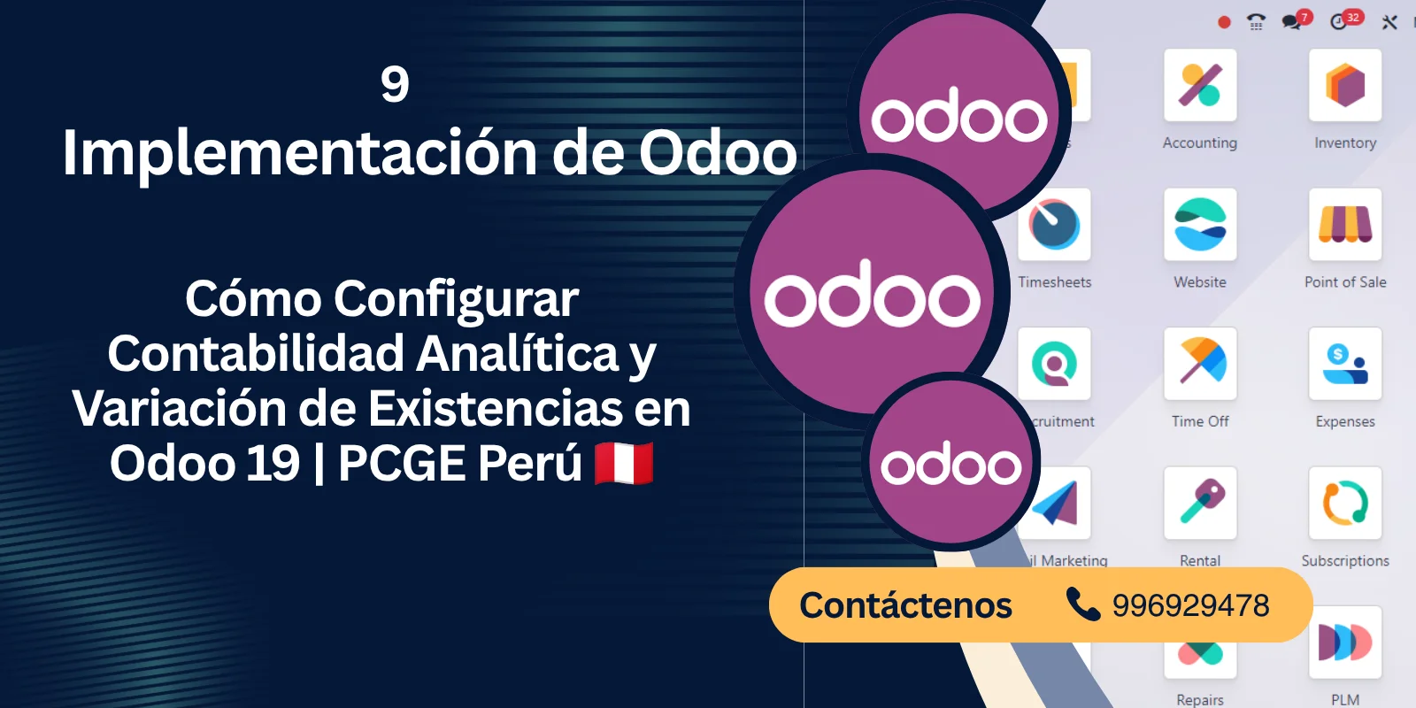 Contabilidad Analítica y Variación de Existencias en Odoo 18 / 19: Guía PCGE Perú